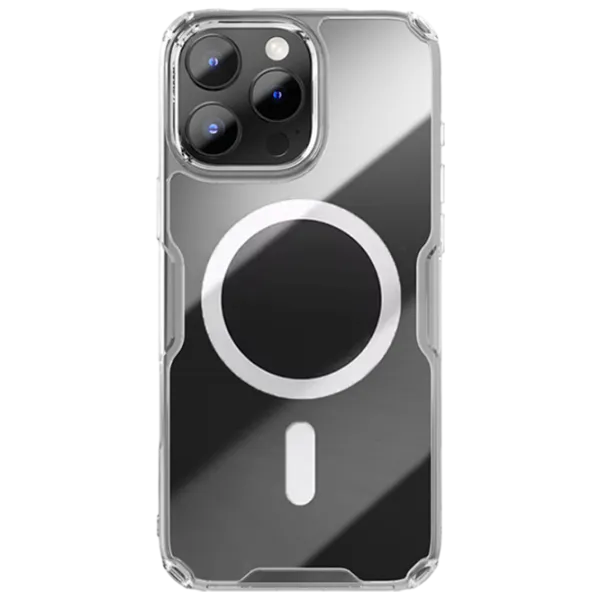Husă pentru smartphone Apple iPhone 16 Pro Max Nillkin / MagSafe Back / TPU/PC / White Transparent photo 1