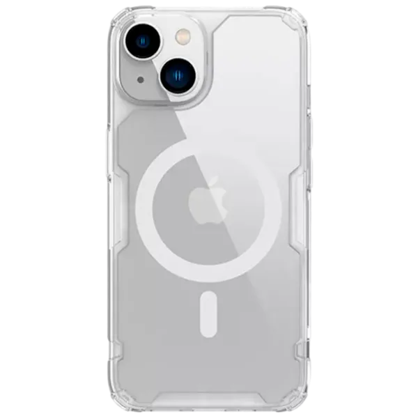 Husă pentru smartphone Apple iPhone 14 Nillkin / MagSafe Back / TPU/PC / White Transparent photo 1