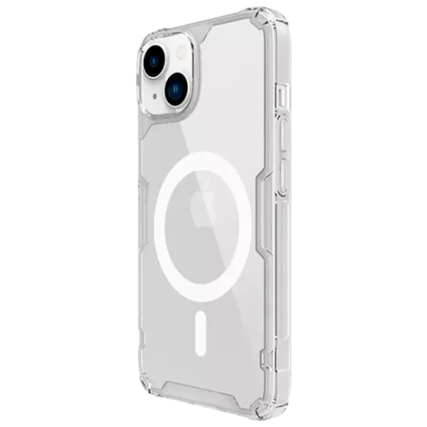 Husă pentru smartphone Apple iPhone 14 Nillkin / MagSafe Back / TPU/PC / White Transparent photo 4
