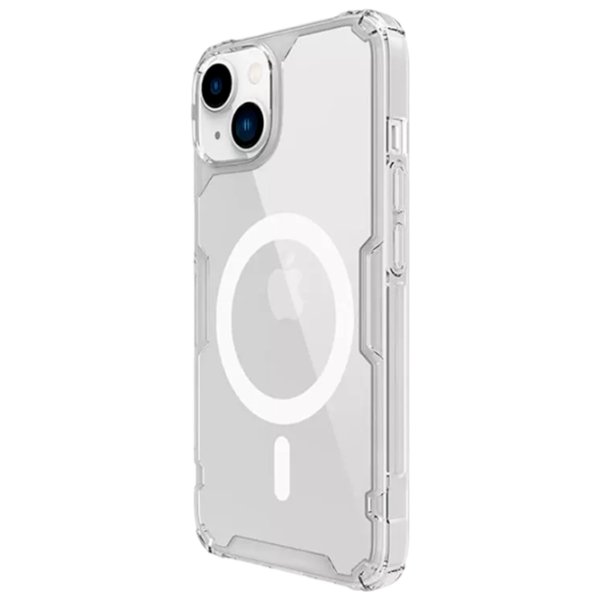 Husă pentru smartphone Apple iPhone 14 Nillkin / MagSafe Back / TPU/PC / White Transparent photo 4