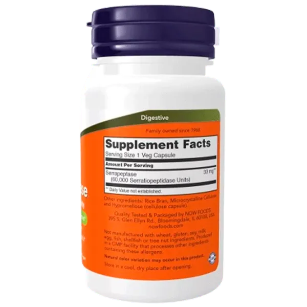Vitamine și minerale Now Foods SERRAPEPTASE (733739029737) 60 photo 2 Vitamine și minerale Now Foods SERRAPEPTASE (733739029737) 60 photo 2