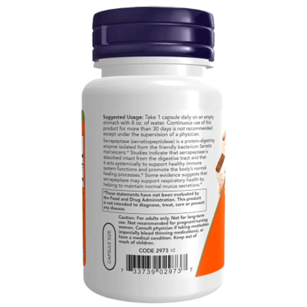 Vitamine și minerale Now Foods SERRAPEPTASE (733739029737) 60 photo 3 Vitamine și minerale Now Foods SERRAPEPTASE (733739029737) 60 photo 3