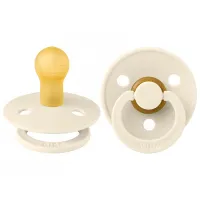 Соска круглая Bibs Colour 100216C  Для девочек / 0 месяцев - 6 месяцев / Латекс / Слоновая кость