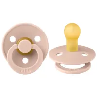 Suzetă cu tetina rotundă Bibs Colour 100244C Pentru fetițe / 0 luni - 6 luni / Latex / Blush Pink