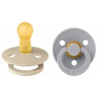 Suzetă cu tetina rotundă Bibs Colour 110414  Unisex / 0 luni - 6 luni / Latex / Vanilla