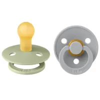 Suzetă cu tetina rotundă Bibs Colour 110262  Unisex / 0 luni - 6 luni / Latex / Sage Green