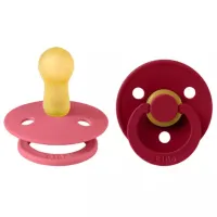 Соска круглая Bibs Colour 120254  Для девочек / 6 месяцев - 18 месяцев / Латекс / Ruby