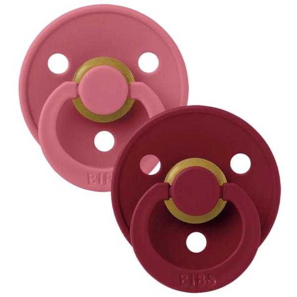 Suzetă cu tetina rotundă Bibs Colour 120254  Pentru fetițe / 6 luni - 18 luni / Latex / Ruby photo 2 Suzetă cu tetina rotundă Bibs Colour 120254  Pentru fetițe / 6 luni - 18 luni / Latex / Ruby photo 2