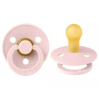 Suzetă cu tetina rotundă Bibs Colour 100277C  Pentru fetițe / 0 luni - 6 luni / Latex / Pink