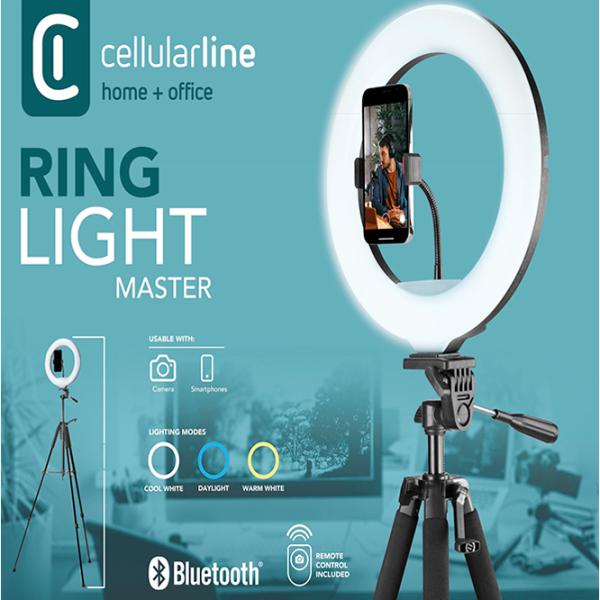 Кольцевая лампа Cellularline Ring Light Master 330 мм Черный photo 7