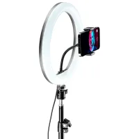 Lampă circulară Cellularline Selfie Ring Pro Multicolor 254 mm Black photo 3