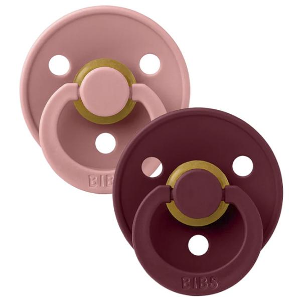 Suzetă cu tetina rotundă Bibs Colour 110433 Pentru fetițe / 0 luni - 6 luni / Latex / Dusty Pink  photo 2