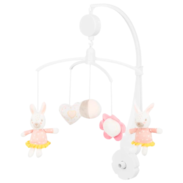 Jucărie pentru pătuțuri și cărucioare Kikka Boo Rabbits in Love  0+ / White photo 1