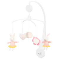 Игрушка для колясок и кроваток Kikka Boo Rabbits in Love  0+ / Белый