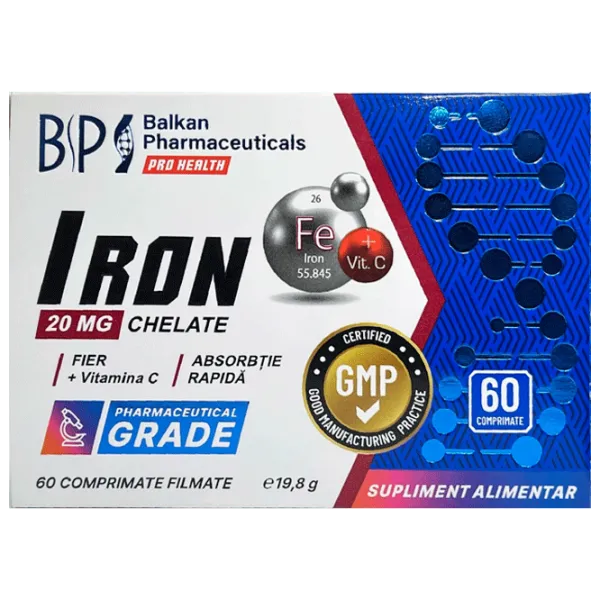 Vitamine și minerale Balkan Pharmaceuticals Iron chelate (4840982012266) 60 photo 1 Vitamine și minerale Balkan Pharmaceuticals Iron chelate (4840982012266) 60 photo 1