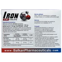 Vitamine și minerale Balkan Pharmaceuticals Iron chelate (4840982012266) 60 photo 2