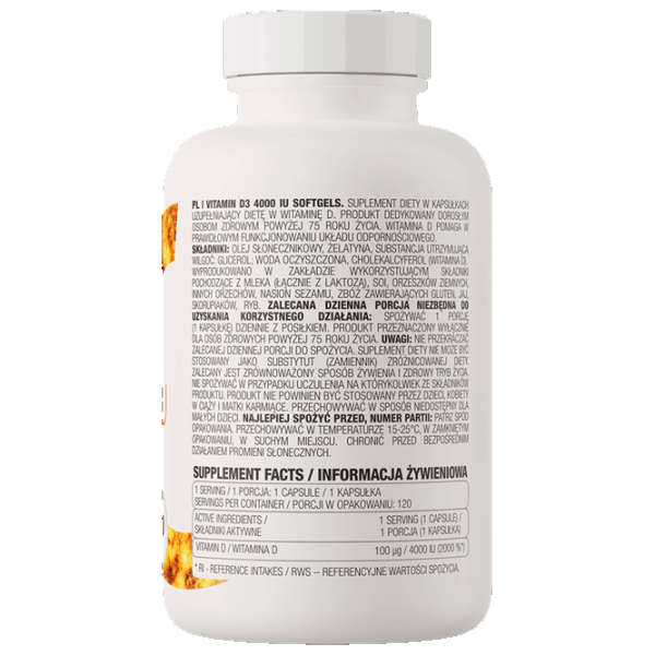 Vitamine și minerale OstroVit Vitamin D3 (5903933902524) 120 photo 3 Vitamine și minerale OstroVit Vitamin D3 (5903933902524) 120 photo 3