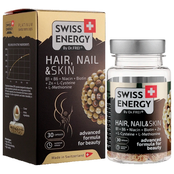 Vitamine și minerale Dr.Frei Energy HAIR, NAIL & SKIN (118536) 30 capsule photo 1 Vitamine și minerale Dr.Frei Energy HAIR, NAIL & SKIN (118536) 30 capsule photo 1