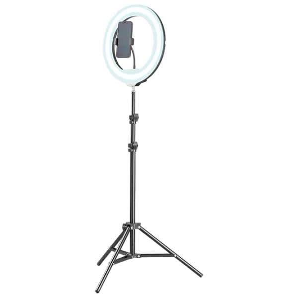 Штатив с круглой лампой Cellularline Selfie Ring Pro 330 мм Черный photo 1