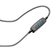 Trepied cu lampă Cellularline Selfie Ring Pro 330 mm Black photo 6