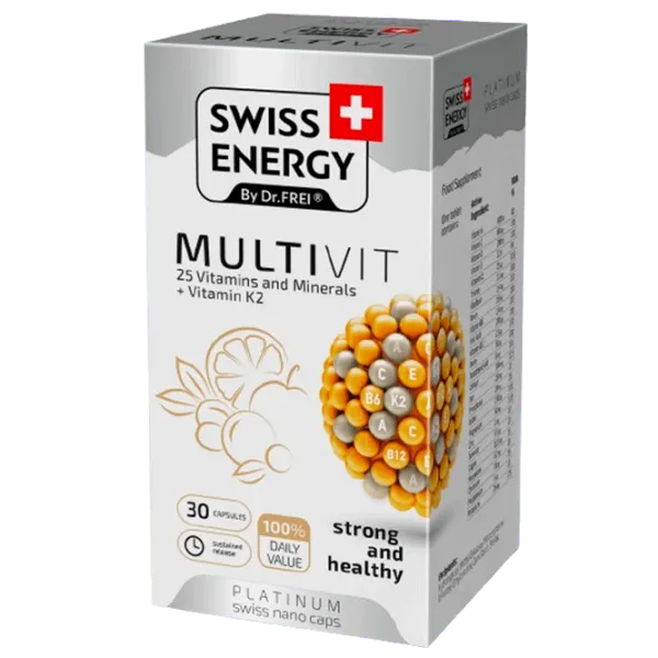 Vitamine și minerale Dr.Frei Swiss Energy MULTIVIT () 30 capsule photo 2
