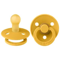 Suzetă cu tetina rotundă Bibs Colour 200269C  Unisex / 6 luni - 18 luni / Latex / Yelow