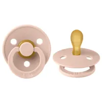 Suzetă cu tetina simetrică Bibs Colour 121244C  Pentru fetițe / 0 luni - 6 luni / Latex / Pink