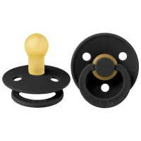 Соска круглая Bibs Colour 100210C  Унисекс / 0 месяцев - 6 месяцев / Латекс / Черный