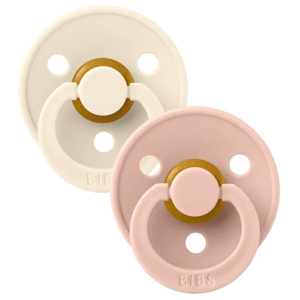 Suzetă cu tetina rotundă Bibs Colour 110256  Pentru fetițe / 0 luni - 6 luni / Latex / Blush Pink photo 2