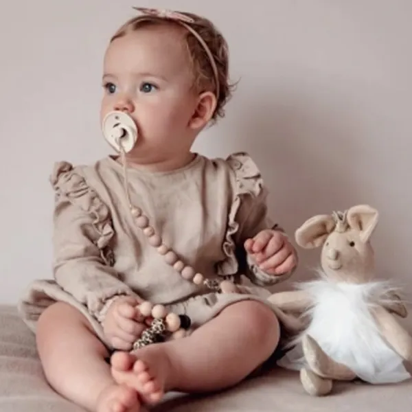 Suzetă cu tetina rotundă Bibs Colour 110256  Pentru fetițe / 0 luni - 6 luni / Latex / Blush Pink photo 6