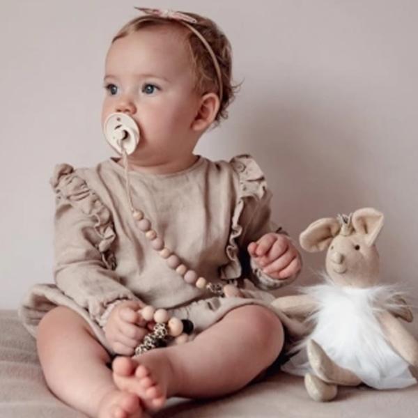 Suzetă cu tetina rotundă Bibs Colour 110256  Pentru fetițe / 0 luni - 6 luni / Latex / Blush Pink photo 6