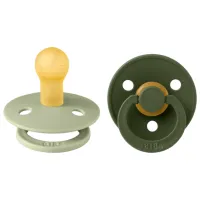 Соска круглая Bibs Colour 120212  Унисекс / 6 месяцев - 18 месяцев / Латекс / Серо-зеленый