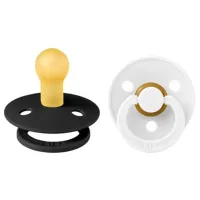Suzetă cu tetina rotundă Bibs Colour 110219  Unisex / 0 luni - 6 luni / Latex / Black