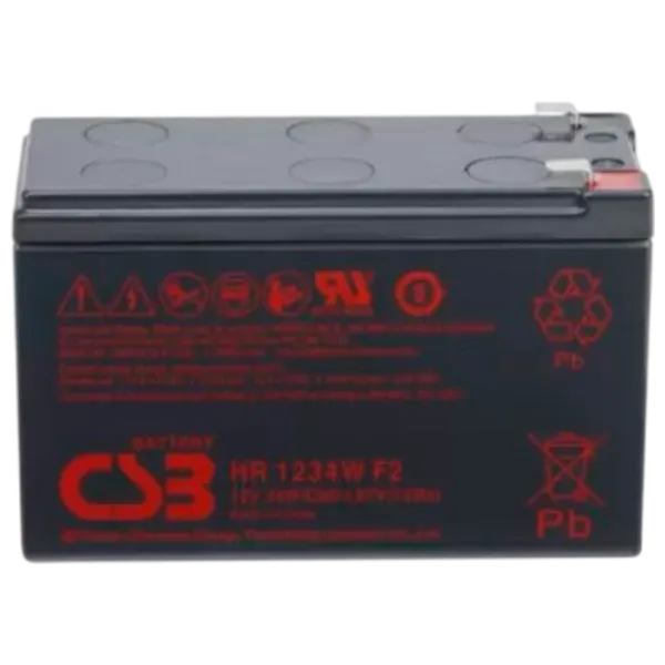 Аккумуляторная батарея для ИБП CSB HRL 1234WF2 12 В 9 Ач Черный photo 1