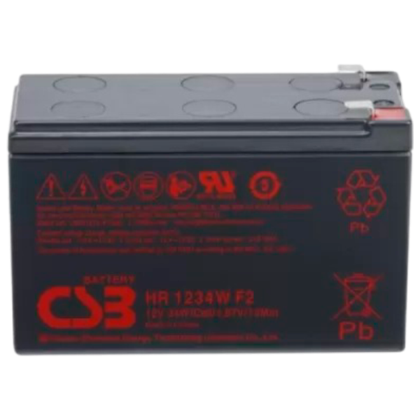 Аккумуляторная батарея для ИБП CSB HRL 1234WF2 12 В 9 Ач Черный photo 1