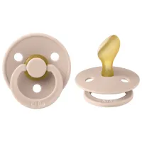 Suzetă cu tetina ortodontică Bibs Colour 111244C  Pentru fetițe / 0 luni - 6 luni / Latex / Blush Pink