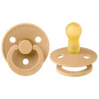 Suzetă cu tetina rotundă Bibs Colour 200293C Unisex / 6 luni - 18 luni / Latex / Sand