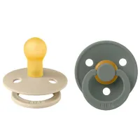 Соска круглая Bibs Colour 110431  Унисекс / 0 месяцев - 6 месяцев / Латекс / Сосна