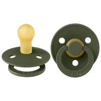 Suzetă cu tetina rotundă Bibs Colour 100218C  Unisex / 0 luni - 6 luni / Latex / Green