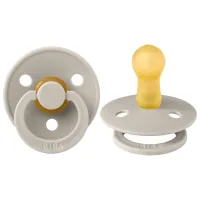 Suzetă cu tetina rotundă Bibs Colour 100214C  Unisex / 0 luni - 6 luni / Latex / Sand