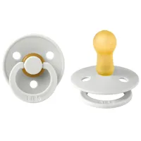 Соска круглая Bibs Colour 200278C  Унисекс / 6 месяцев - 18 месяцев / Латекс / Серый