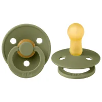 Suzetă cu tetina rotundă Bibs Colour 200275C  Unisex / 6 luni - 18 luni / Latex / Olive