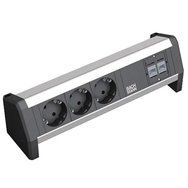 Priză modulară BACHMANN 339.1004 220 - 240 V / RJ-45 UTP / Gray photo 1