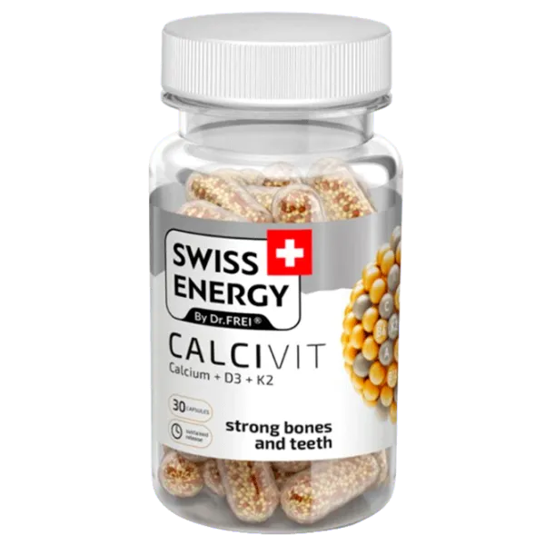 Vitamine și minerale Dr.Frei Swiss Energy CALCIVIT () 30 capsule photo 1