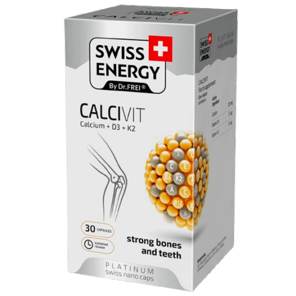 Vitamine și minerale Dr.Frei Swiss Energy CALCIVIT () 30 capsule photo 2
