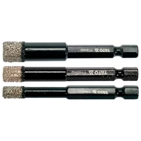 Set carote Yato YT60409 Diamant / 1/4" photo 1