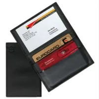 Чехол для карт унисекс Victorinox Swiss Card Натуральная кожа / Черный