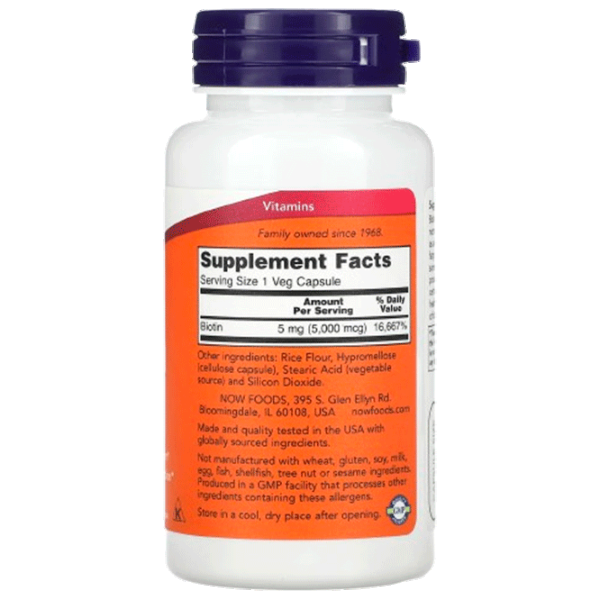 Витамины и минералы Now Foods BIOTIN (733739004710) 60 photo 2 Витамины и минералы Now Foods BIOTIN (733739004710) 60 photo 2