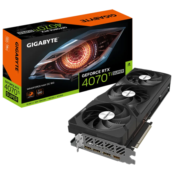 Placă video Gigabyte GeForce RTX 4070 Ti SUPER WINDFORCE MAX OC PCI Express x16 4.0 / 16 GB photo 8 Placă video Gigabyte GeForce RTX 4070 Ti SUPER WINDFORCE MAX OC PCI Express x16 4.0 / 16 GB photo 8