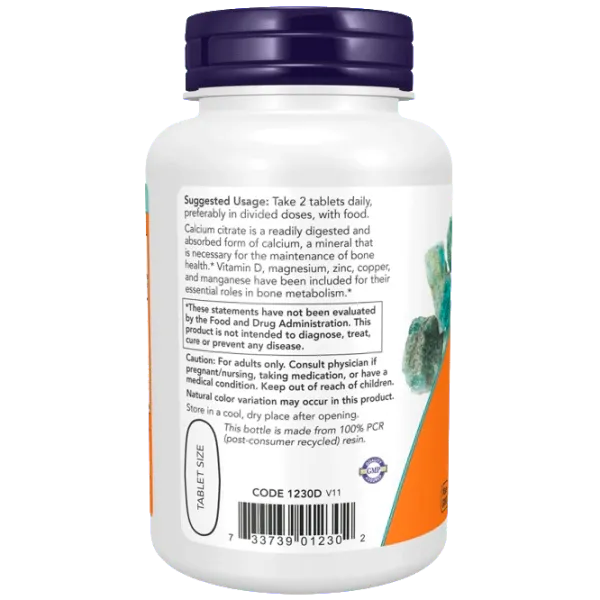 Витамины и минералы Now Foods Calcium Citrate (733739012302) 100 photo 3 Витамины и минералы Now Foods Calcium Citrate (733739012302) 100 photo 3